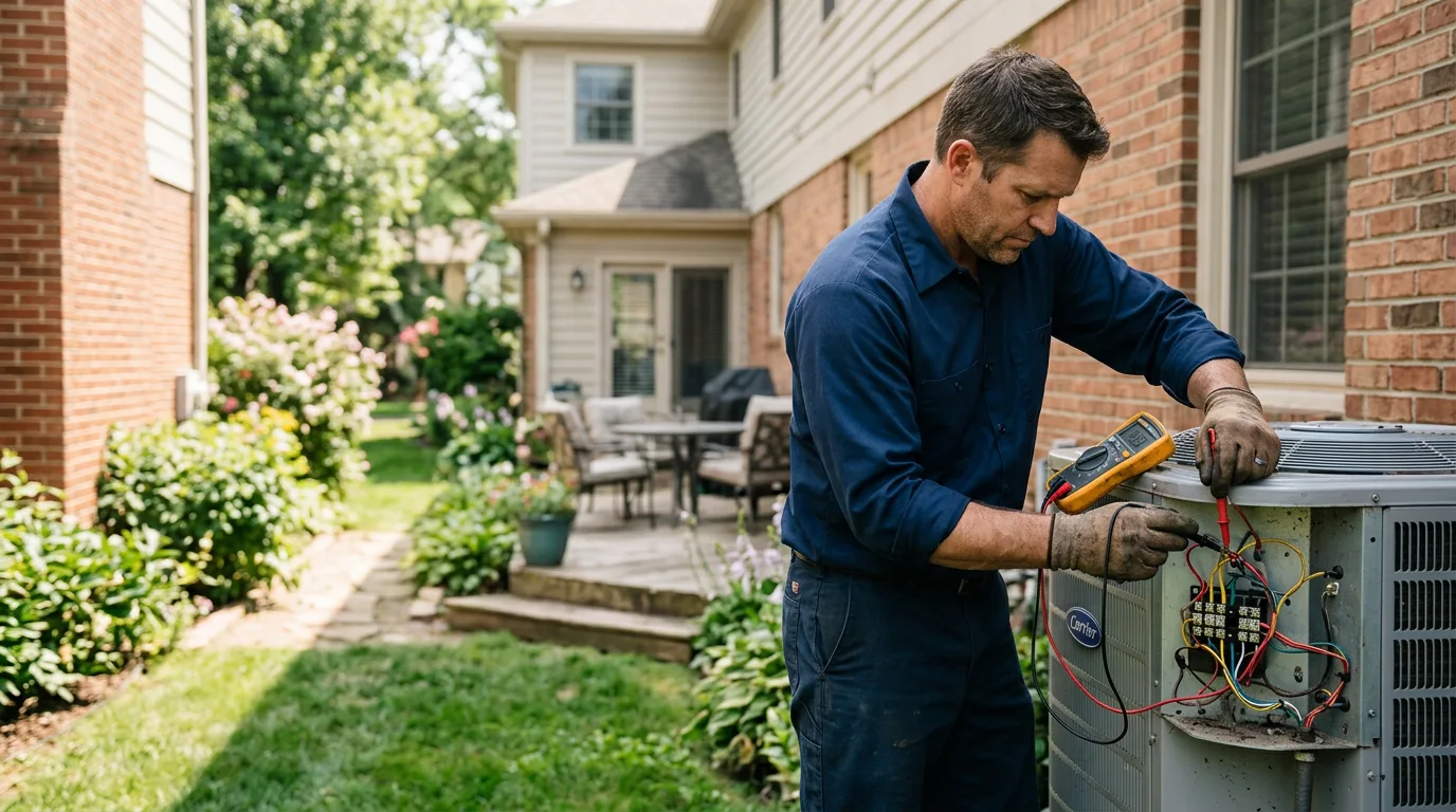HVAC technician working near Cliffside Park, NJ